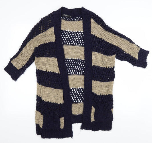 Womens UK Size 12 Internacionale Blue Cardigan Jumper