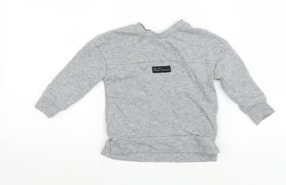 George Baby Grey Polyester Pullover T-Shirt Size 12-18 Months Round Neck Pullover - Not now. Maybe Tomorrow