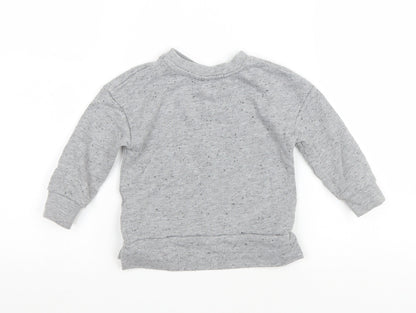 George Baby Grey Polyester Pullover T-Shirt Size 12-18 Months Round Neck Pullover - Not now. Maybe Tomorrow
