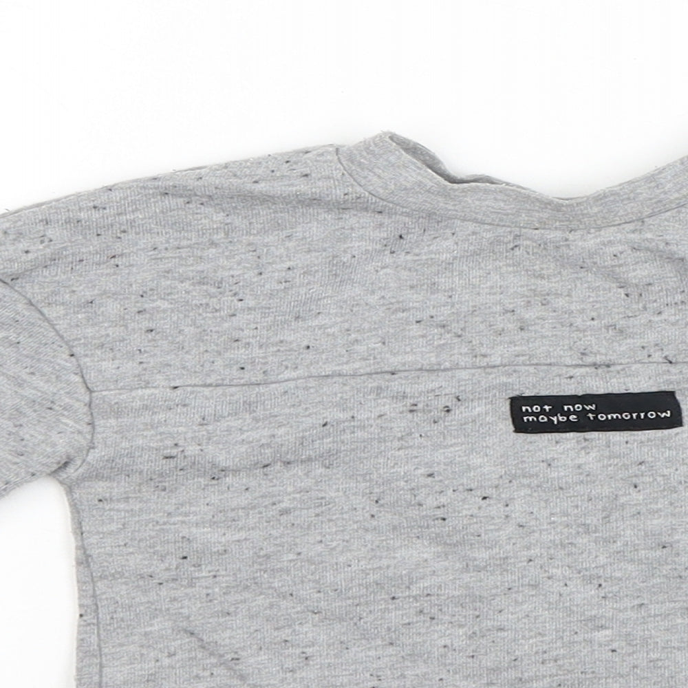 George Baby Grey Polyester Pullover T-Shirt Size 12-18 Months Round Neck Pullover - Not now. Maybe Tomorrow
