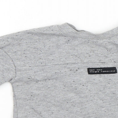 George Baby Grey Polyester Pullover T-Shirt Size 12-18 Months Round Neck Pullover - Not now. Maybe Tomorrow