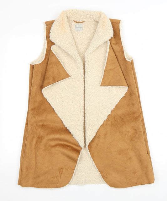 George Womens Brown Jacket Size 12 Tie