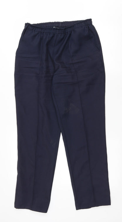 Womens UK Size 12 Damart Regular Fit  Blue Trousers