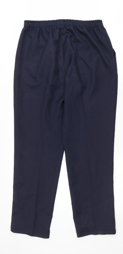 Womens UK Size 12 Damart Regular Fit  Blue Trousers