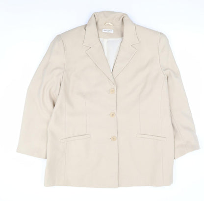 Bonmarché Womens Beige Polyester Jacket Suit Jacket Size 20