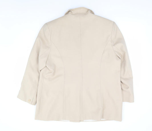 Bonmarché Womens Beige Polyester Jacket Suit Jacket Size 20