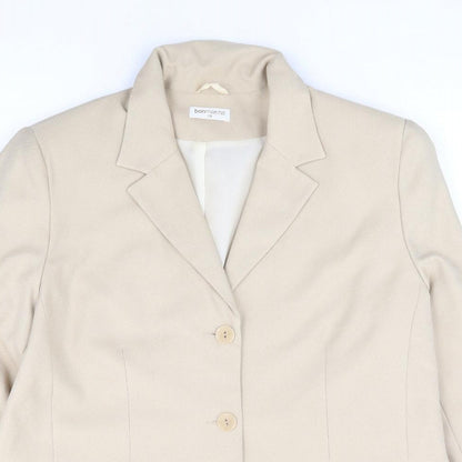 Bonmarché Womens Beige Polyester Jacket Suit Jacket Size 20