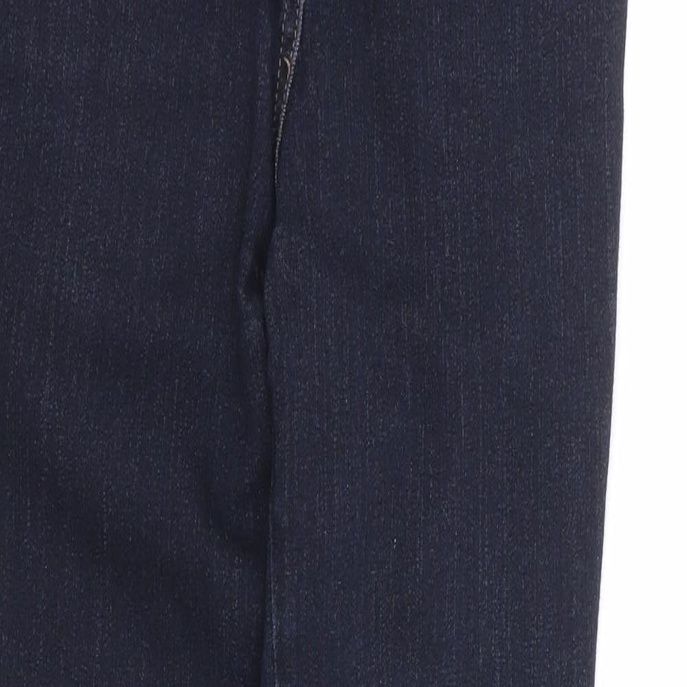 TU Womens Blue Viscose Skinny Jeans Size 10 L26 in Regular Zip - Cropped