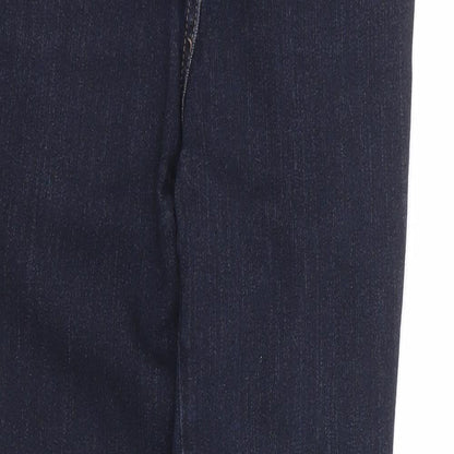 TU Womens Blue Viscose Skinny Jeans Size 10 L26 in Regular Zip - Cropped