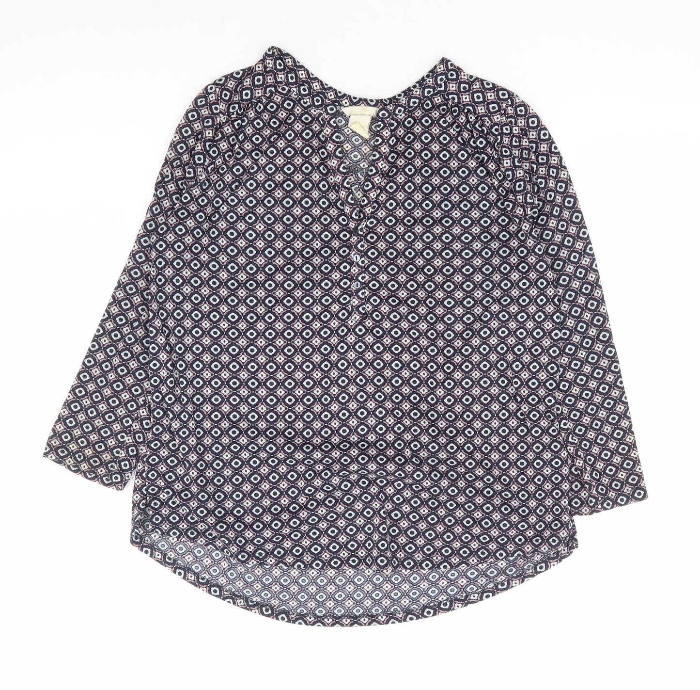 Womens UK Size S H&M Blue Basic Blouse
