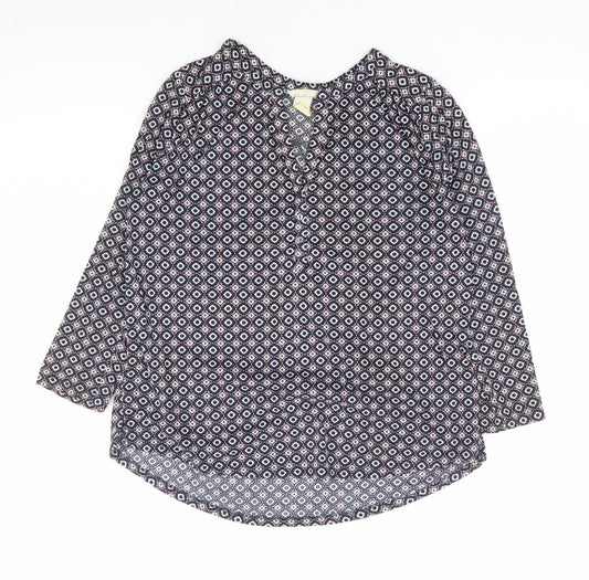 Womens UK Size S H&M Blue Basic Blouse
