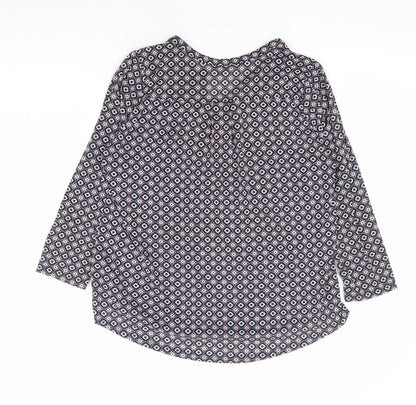 Womens UK Size S H&M Blue Basic Blouse