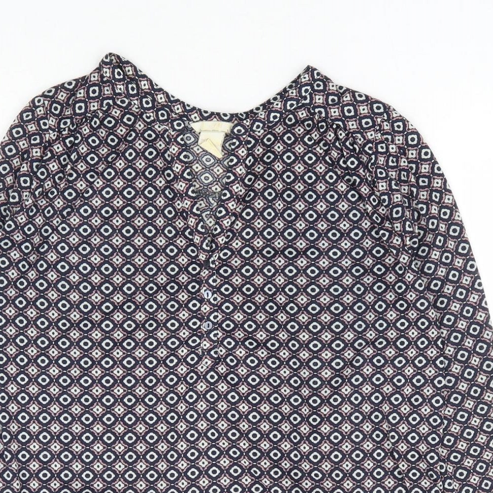 Womens UK Size S H&M Blue Basic Blouse