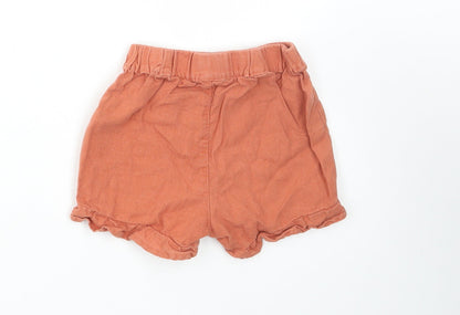 Primark Girls Brown Linen Paperbag Shorts Size 2-3 Years Regular - Winnie the Pooh
