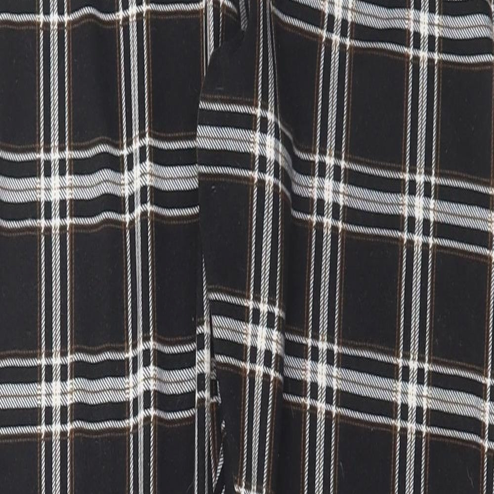 Primark Womens Black Check Polyester Leggings Size S L27 in
