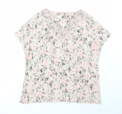 Womens UK Size L Preworn Multicoloured Basic T-Shirt