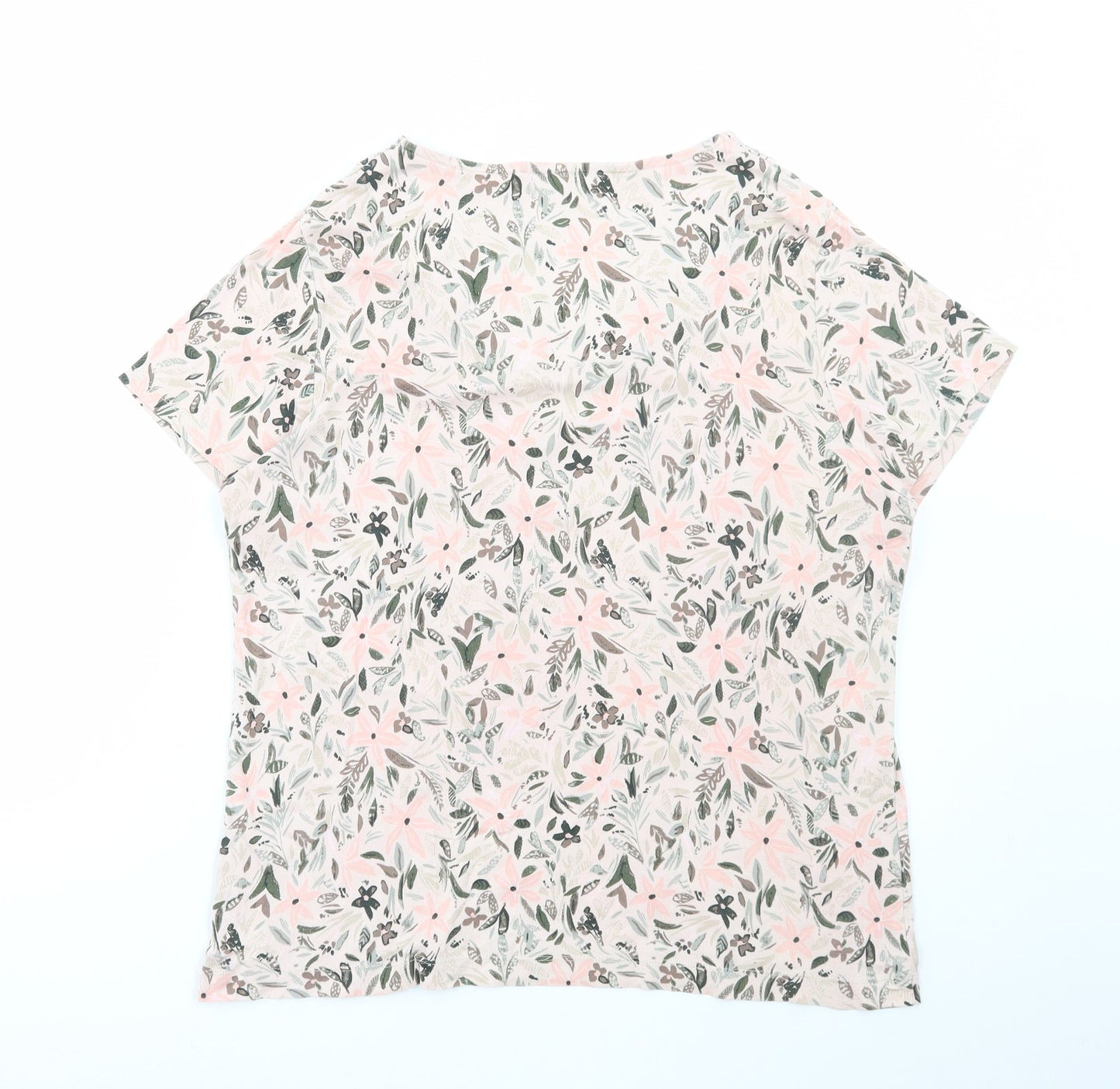 Womens UK Size L Preworn Multicoloured Basic T-Shirt