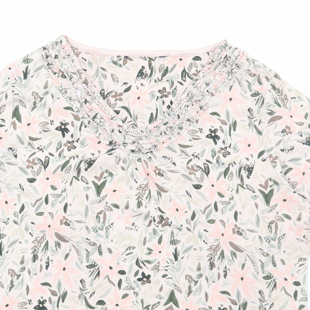 Womens UK Size L Preworn Multicoloured Basic T-Shirt