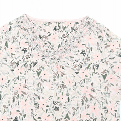 Womens UK Size L Preworn Multicoloured Basic T-Shirt
