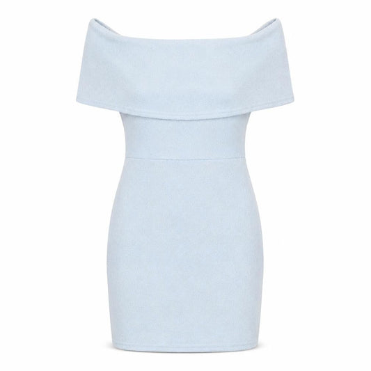 I SAW IT FIRST Womens Blue Polyester Bodycon Size 8 Round Neck Pullover