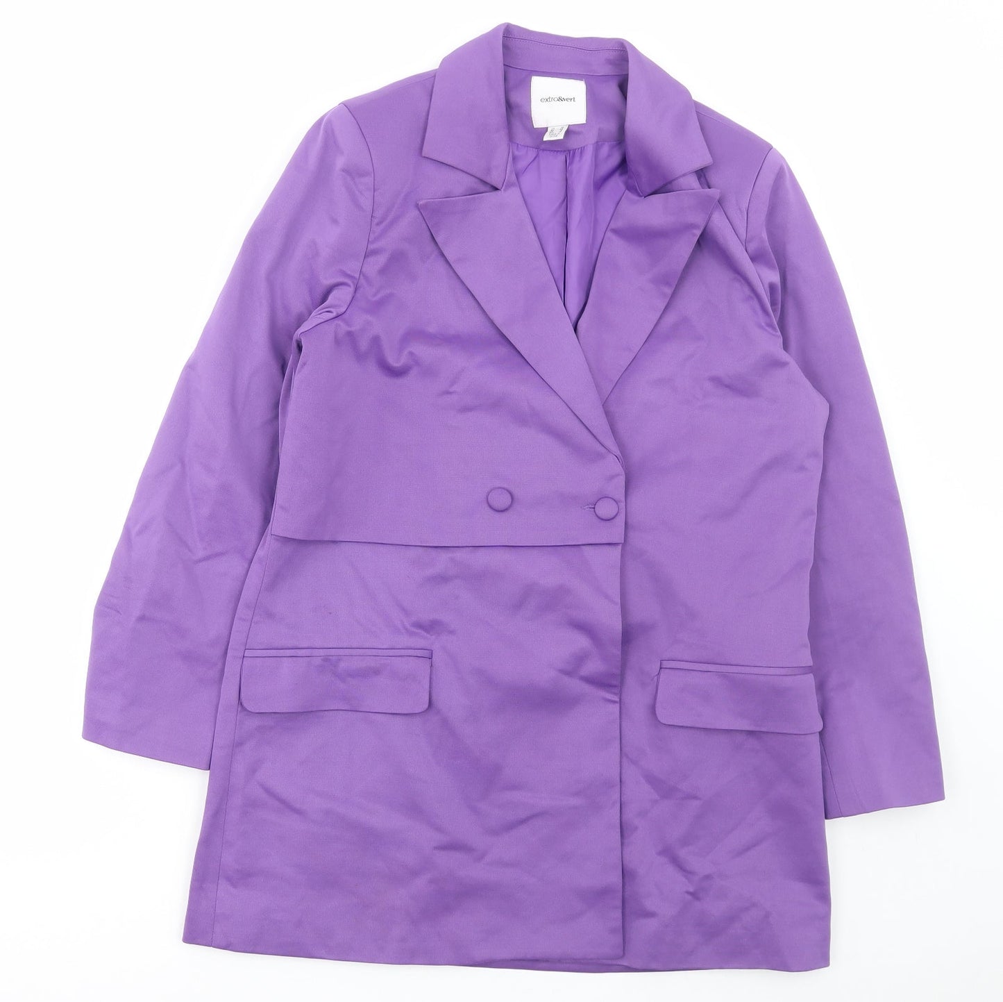 extro&vert Womens Purple Jacket Size 10 Button