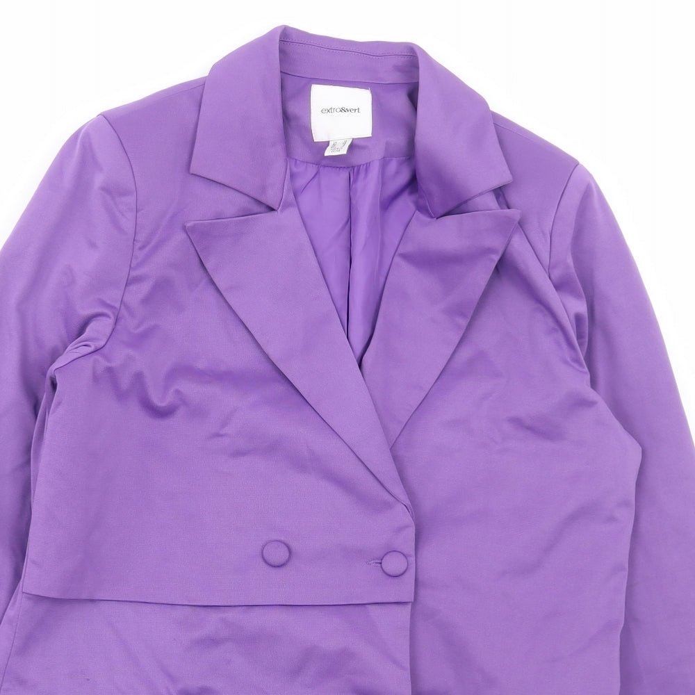 extro&vert Womens Purple Jacket Size 10 Button