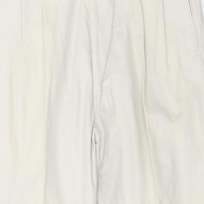 Preworn Mens Beige Cotton Chino Trousers Size 36 in L26 in Regular Hook & Eye