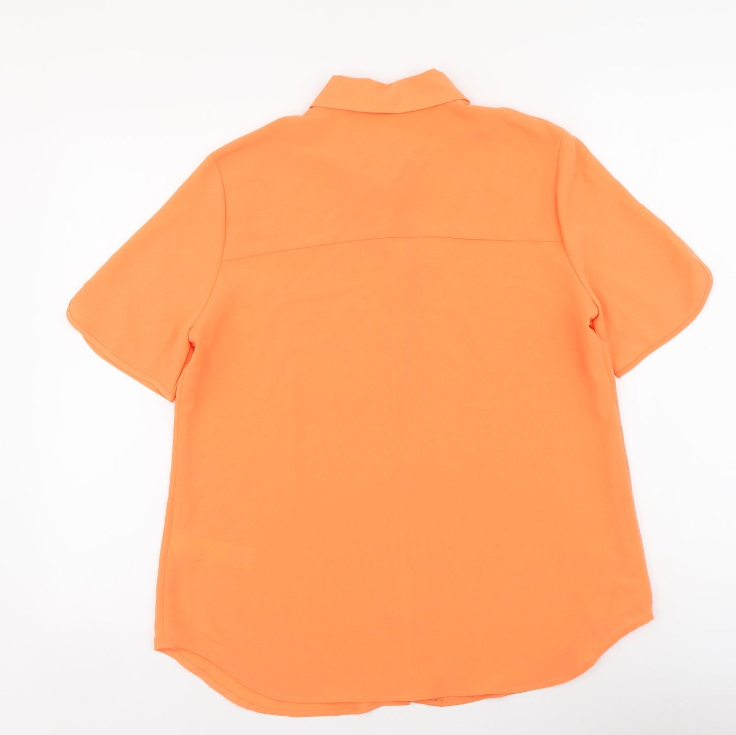 Womens UK Size 8 Marks and Spencer Orange Basic Button-Up
