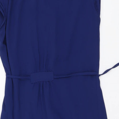 H&M Womens Blue Polyester Mermaid Size XS V-Neck Pullover