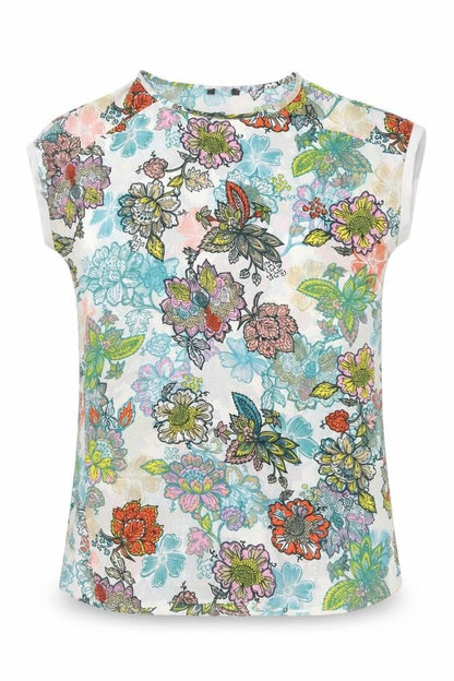 Womens UK Size 10 Preworn Multicoloured Basic Blouse