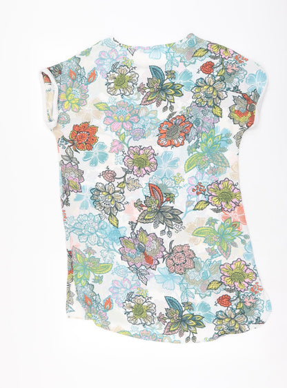 Womens UK Size 10 Preworn Multicoloured Basic Blouse