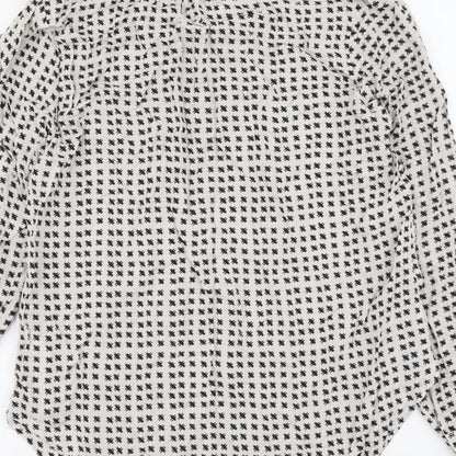 Womens UK Size M Velvet Grey Basic Blouse