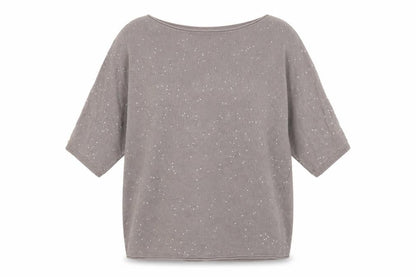 Miss Capitan Womens Beige Round Neck Acrylic Pullover Jumper Size S