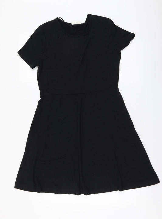 Gap Womens Black Polyester A-Line Size M Round Neck Pullover