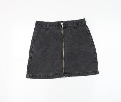 Womens UK Size 10 Topshop A-Line Denim Skirt