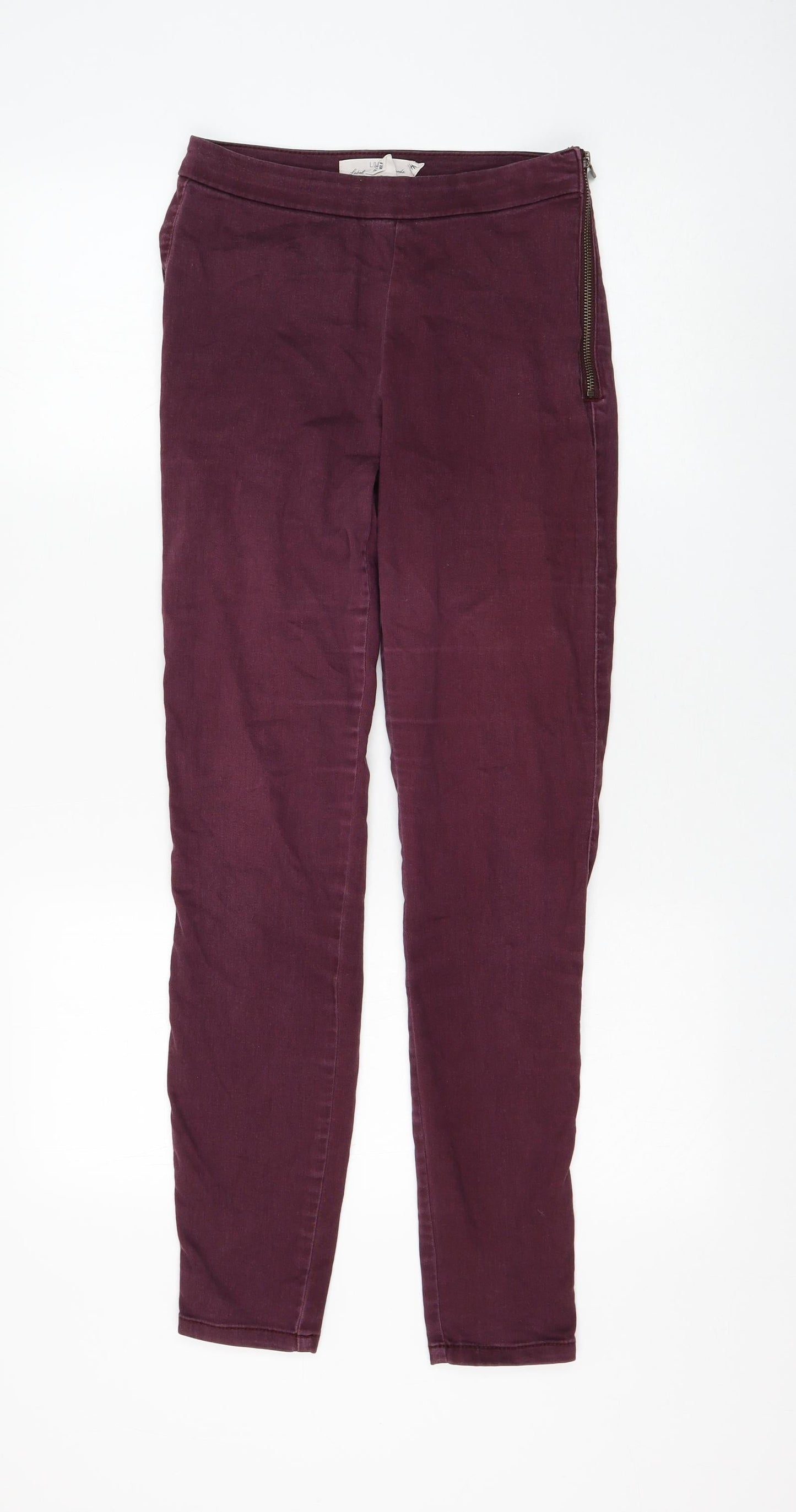 Womens UK Size 10 H&M Regular Fit Skinny Purple Jeans