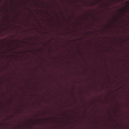 Marks and Spencer Womens Purple Cotton Skater Skirt Size 10 Zip