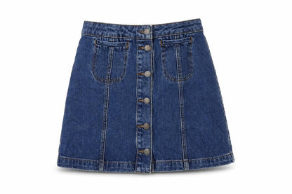Womens UK Size 8 Topshop A-Line Denim Skirt