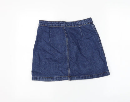 Womens UK Size 8 Topshop A-Line Denim Skirt