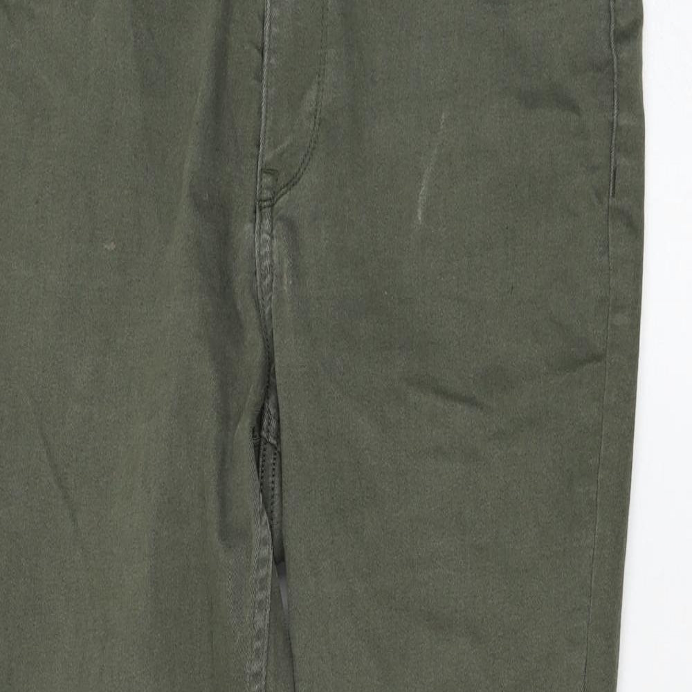 Womens UK Size 33 in H&M Regular Fit Skinny Green Jeans
