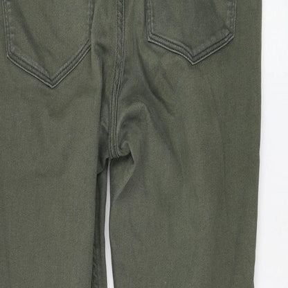 Womens UK Size 33 in H&M Regular Fit Skinny Green Jeans