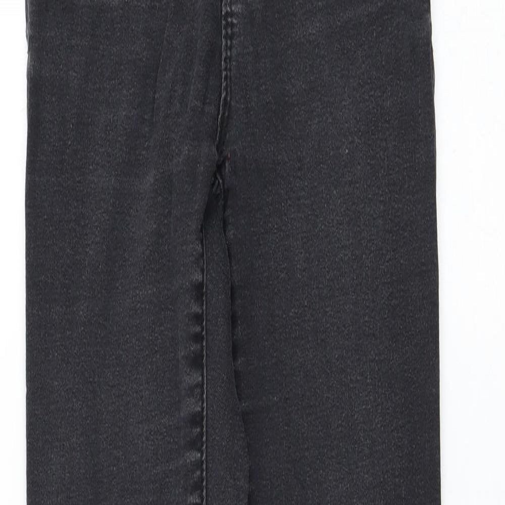 Primark Womens Black Cotton Skinny Jeans Size 8 L28 in Regular Zip