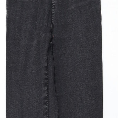 Primark Womens Black Cotton Skinny Jeans Size 8 L28 in Regular Zip