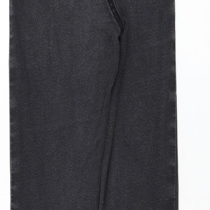Primark Womens Black Cotton Skinny Jeans Size 8 L28 in Regular Zip