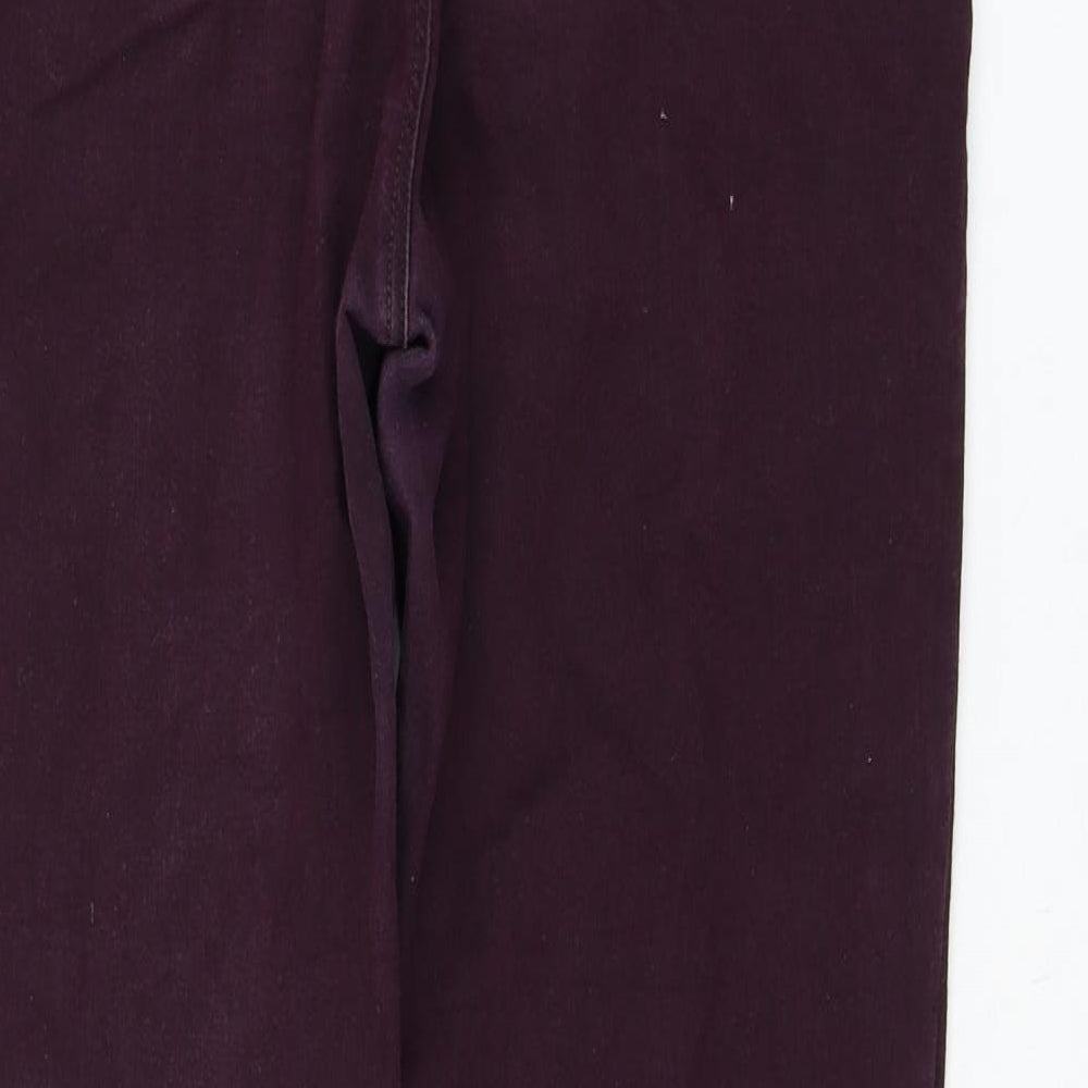 Topshop Womens Purple Cotton Jegging Jeans Size 12 L28 in Regular