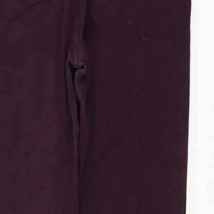Topshop Womens Purple Cotton Jegging Jeans Size 12 L28 in Regular