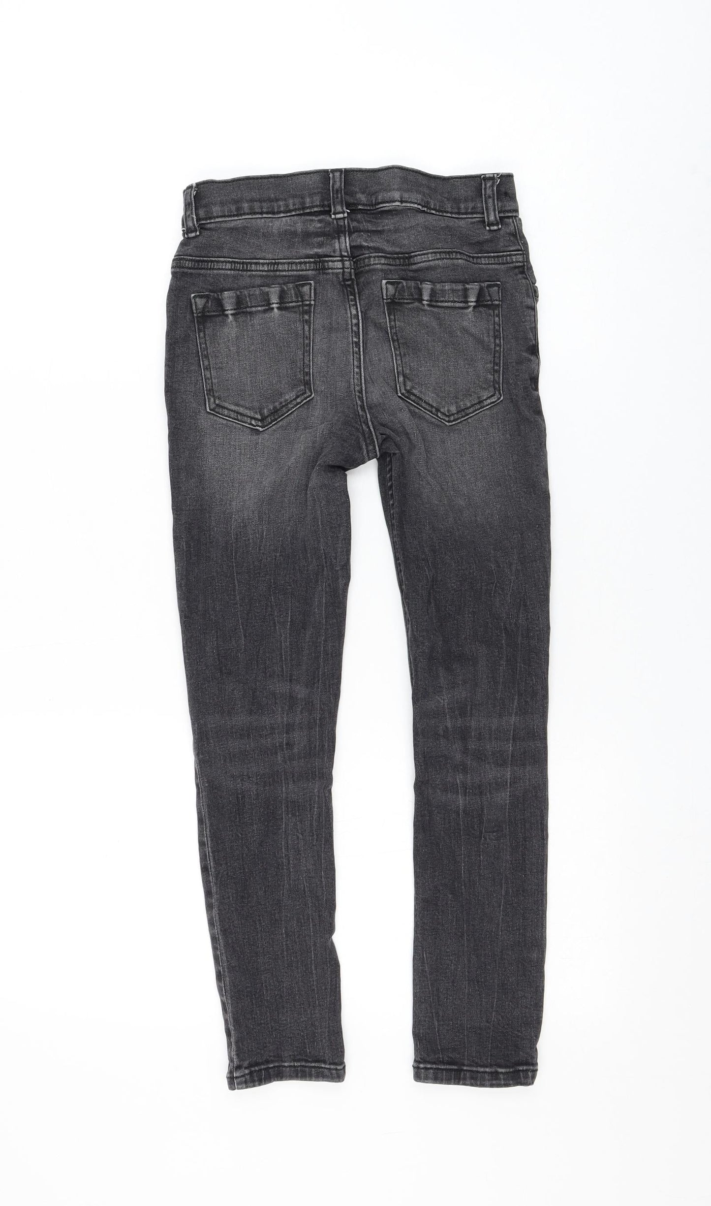 TU Boys Grey Cotton Skinny Jeans Size 9 Months Regular Zip