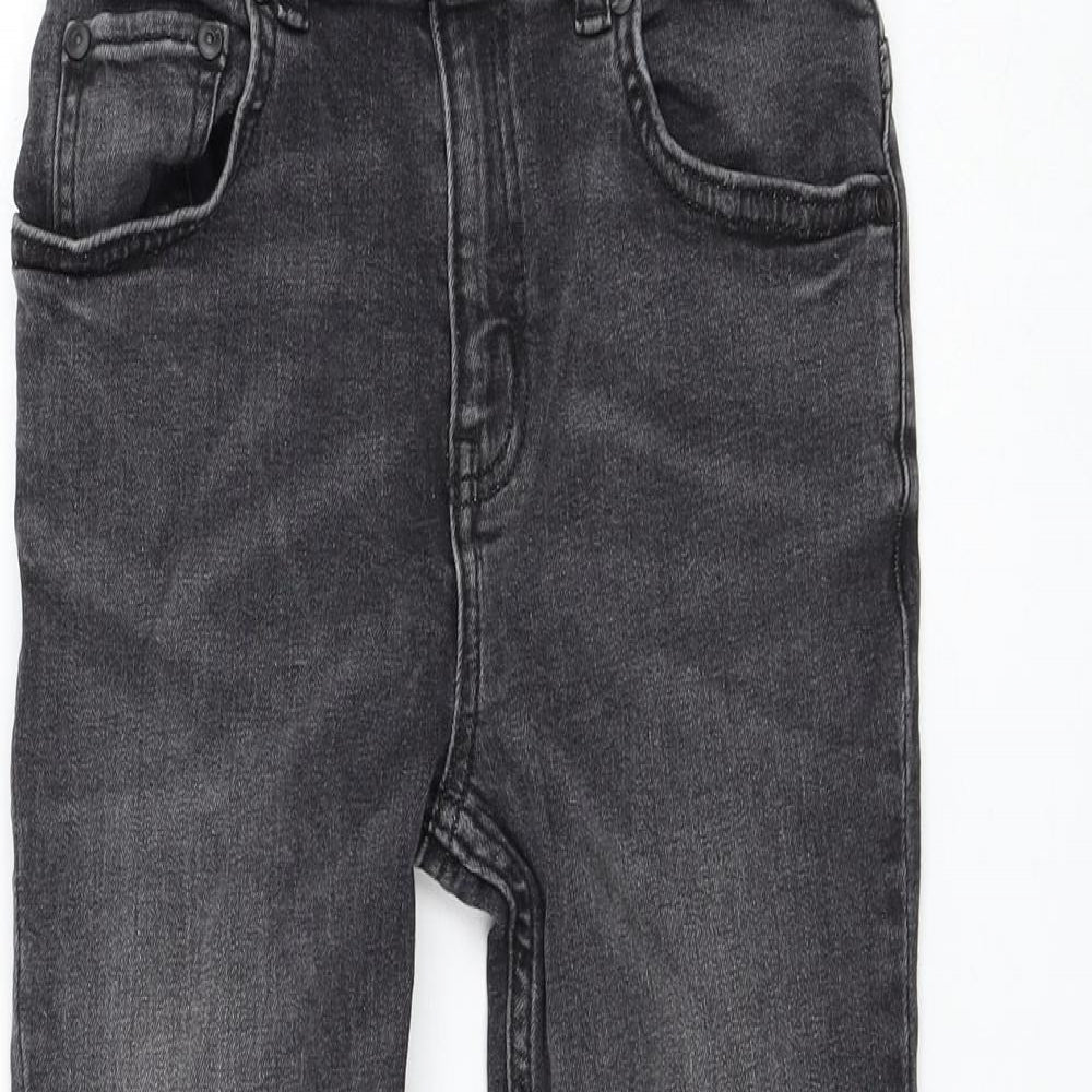 TU Boys Grey Cotton Skinny Jeans Size 9 Months Regular Zip