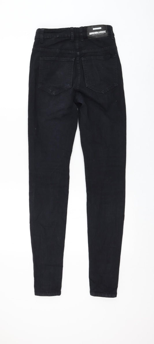 Womens UK Size 26 in Dr. Denim Regular Fit Skinny Black Jeans