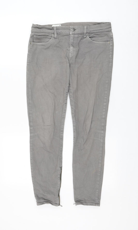 Gap Womens Grey Cotton Skinny Jeans Size 10 L26 in Regular Zip